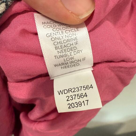 J. Jill Women's Lotus Floral Maxi Dress Pink Teal Print Tank Flowy Loose 4X - Picture 9 of 9